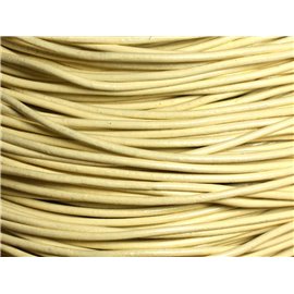 5m - Cordón de cuero genuino amarillo claro 2 mm 4558550037503 