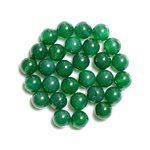 5pc - Perles de Pierre - Onyx Vert Boules 10mm   4558550037619