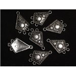 Perles Connecteurs en Métal Argenté - 30 x 18 mm - Sac de 10pc  4558550037817 