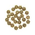20pc - Perles Coupelles Métal Doré Fleurs 9mm - 4558550037923