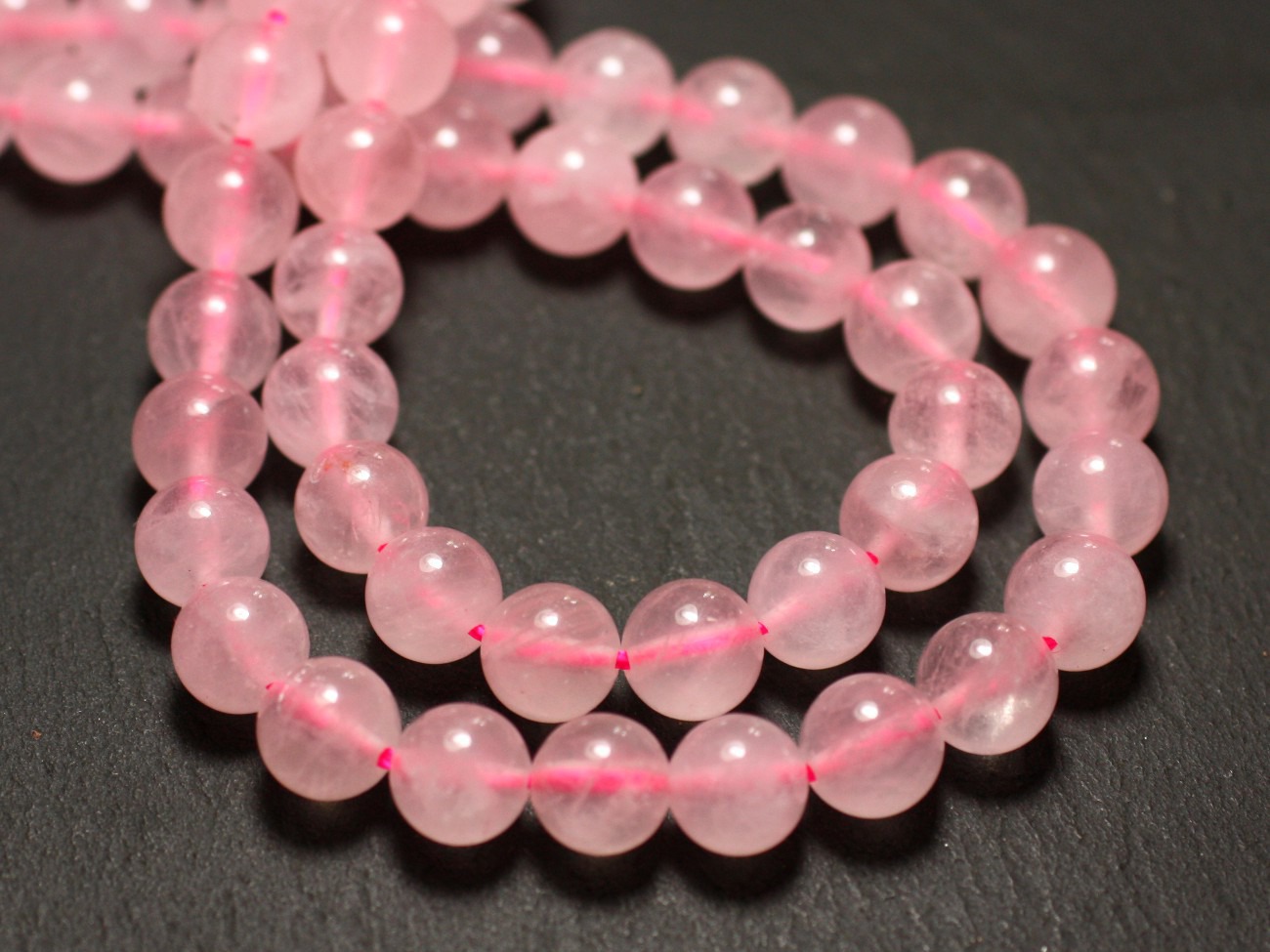 10pc - Perles de Pierre - Quartz Rose Boules 8mm   4558550037930