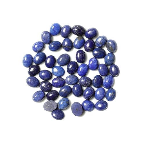 6pc - Cabochons Pierre Lapis Lazuli - Ovales 9x7mm - 4558550038302
