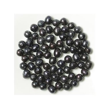 Perles de Culture - 6-8 mm - Noires - Sac de 10 pc  4558550038579