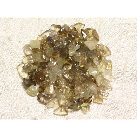 Sachet 100pc environ - Perles Rocailles Chips Quartz Fumé 5-12mm   4558550038739