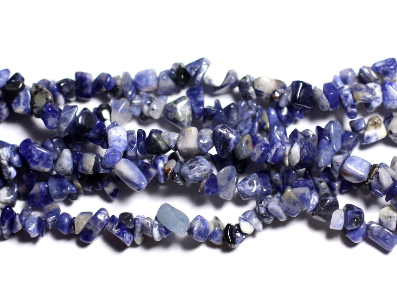 110pc environ - Perles Rocailles Chips de Pierre Sodalite 4-10mm   4558550038746