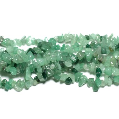 120pc environ - Perles de Pierre - Aventurine Verte Rocailles Chips 5-12mm - 4558550038753 