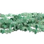 120pc environ - Perles de Pierre - Aventurine Verte Rocailles Chips 5-12mm - 4558550038753 