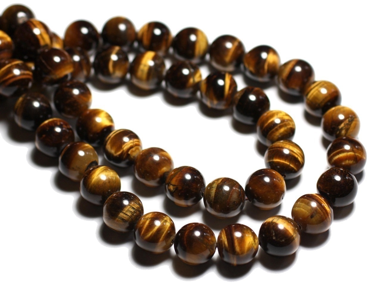 10pc - Perles de Pierre - Oeil de Tigre Boules 6mm - 4558550038791