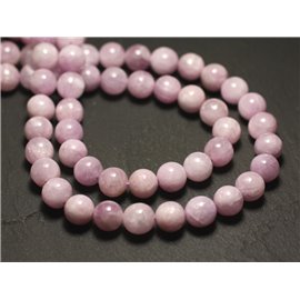 Thread 39cm approx 63pc - Stone Beads - Kunzite Rose Balls 6mm 