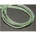 Fil 39cm 90pc env - Perles de Pierre - Aventurine verte Tubes 4x2mm 