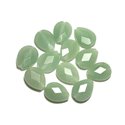 Fil 39cm 22pc env - Perles de Pierre - Aventurine verte Gouttes Facettés 18x13mm 