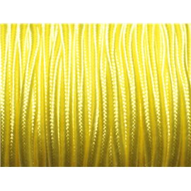 Carrete de aproximadamente 45 metros - Cordón de cordón de tela satinada Soutache 2.5 mm Amarillo 