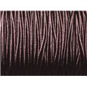 Bobine 45 mètres env - Cordon Lanière Tissu Satin Soutache 2.5mm Marron Brun Café 