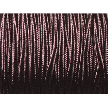 Bobine 45 mètres env - Cordon Lanière Tissu Satin Soutache 2.5mm Marron Brun Café 