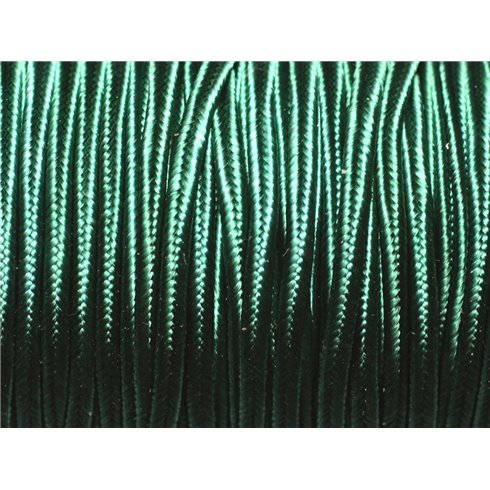 Bobine 45 mètres env - Cordon Lanière Tissu Satin Soutache 2.5mm Vert Sapin Impérial 