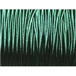 Bobine 45 mètres env - Cordon Lanière Tissu Satin Soutache 2.5mm Vert Sapin Impérial 