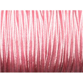 Spoel ongeveer 45 meter - Soutache satijnen stof lanyard koord 2,5 mm licht roze pastel snoep 