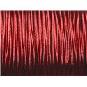 Bobine 45 mètres env - Cordon Lanière Tissu Satin Soutache 2.5mm Rouge Bordeaux 