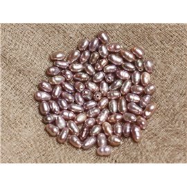 Hilo 36cm 90pc aprox - Perlas cultivadas de agua dulce Aceitunas 3-5mm Rosa 
