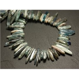 Thread 39cm approx 150pc - Stone Beads - Apatite Rocailles Chips Sticks 12-30mm