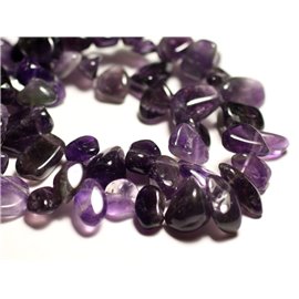 Thread 39cm approx 55pc - Stone Beads - Amethyst Chips 8-17mm 