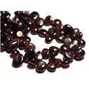 Fil 39cm 53pc env - Perles de Pierre - Grenat Rouge Chips 7-14mm 