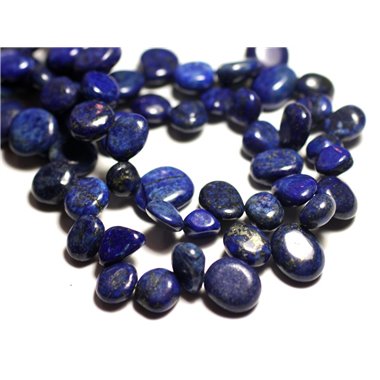 Fil 39cm 46pc env - Perles de Pierre - Lapis Lazuli Chips 8-14mm 