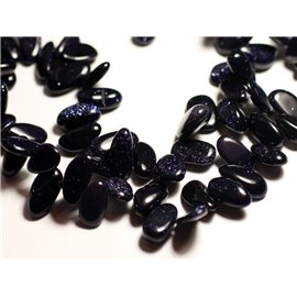 Thread 39cm approx 53pc - Stone Beads - Synthetic Sun Stone Galaxy Chips 13-18mm 