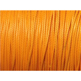 90 meter spool - Waxed Cotton Cord 1mm Yellow Orange Saffron 