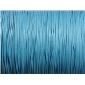 Bobine 180 mètres - Fil Cordon Coton Ciré 0.8mm Bleu Azur 