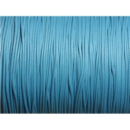 Bobina de 180 metros - Cordón de algodón encerado 0,8 mm Azul celeste 