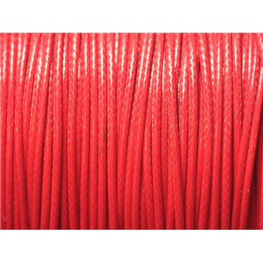 Bobine 145 mètres - Fil Cordon Coton Ciré 0.5mm Rouge vif