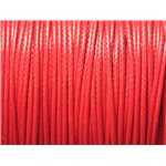 Bobine 145 mètres - Fil Cordon Coton Ciré 0.5mm Rouge vif