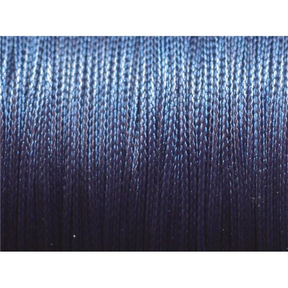 Bobine 180 mètres - Fil Cordon Coton Ciré 0.8mm Bleu Marine nuit 