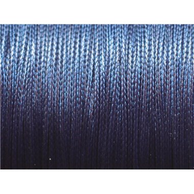 Bobine 180 mètres - Fil Cordon Coton Ciré 0.8mm Bleu Marine nuit 