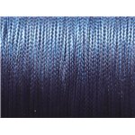 Bobine 180 mètres - Fil Cordon Coton Ciré 0.8mm Bleu Marine nuit 