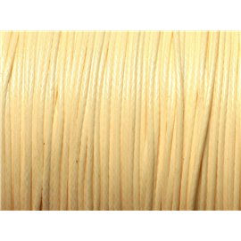 Carrete 180 metros - Hilo Cordón Algodón Encerado 0.8mm blanco Amarillo claro crema marfil pastel 