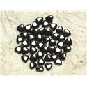 Fil 39cm 70pc env - Perles de Pierre - Hématite Coeurs 6mm