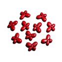 Fil 39cm 37pc env - Perles de Pierre Turquoise Synthèse Papillons 20mm Rouge 