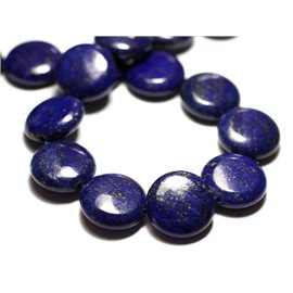 Thread 39cm approx 19pc - Stone Beads - Lapis Lazuli Palets 20mm 