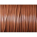Bobine 180 mètres env - Fil Cordon Coton Ciré 1.5mm Marron