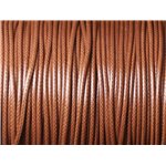 Bobine 180 mètres env - Fil Cordon Coton Ciré 1.5mm Marron