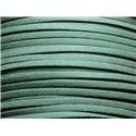 1 Bobine 90 mètres - Cordon Lanière Suédine 3x1.5mm Bleu Vert Sarcelle 