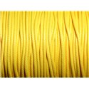 Bobine 90 mètres - Fil Cordon Coton Ciré enduit 1.5mm Jaune 