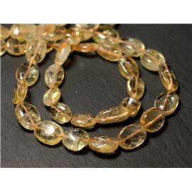 Thread 32cm approx 25-35pc - Stone Beads - Citrine Olives Oval 7-15mm - 8741140012677