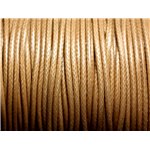 Bobine 90 mètres - Fil Cordon Coton Ciré enduit 2mm Beige 