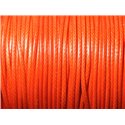 Bobine 90 mètres - Fil Cordon Coton Ciré enduit 2mm Orange 