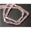 Fil 35cm 41pc env - Perles de Pierre - Quartz Rose Rectangles Cubes 6-9mm - 8741140012929 