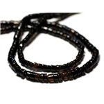 Fil 35cm 107pc env - Perles de Pierre - Quartz Fumé foncé Rondelles Heishi 4-5mm - 8741140013001 Fil 35cm 107pc env - Perles de Pierre - Quartz Fumé foncé Rondelles Heishi 4-5mm - 8741140013001