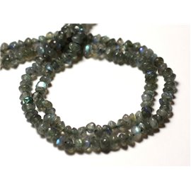 Thread 34cm 120pc approx - Stone Beads - Labradorite Rondelles Abacuses 4-5mm - 8741140013087